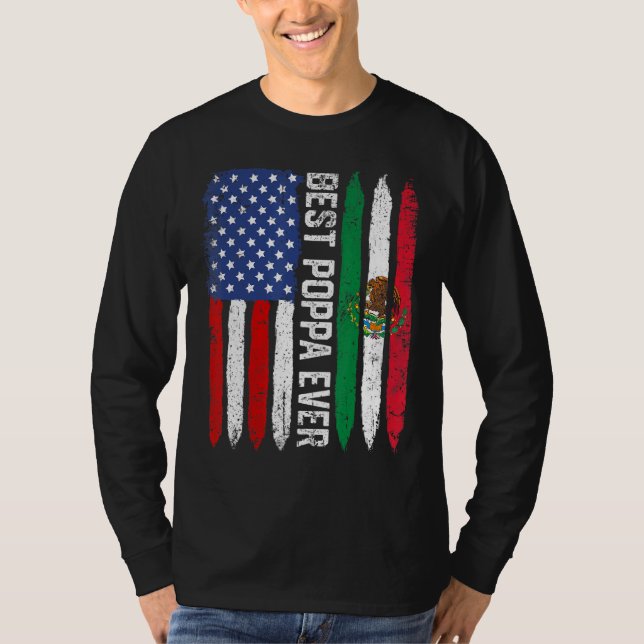 Camiseta Bandera Americana Bandera México Mejor Familia Pop (Anverso)