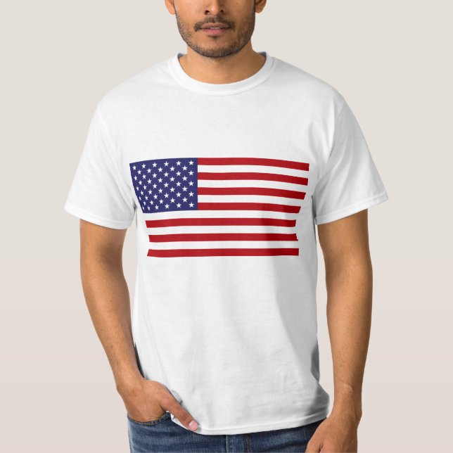 Camiseta Bandera americana - barras y estrellas - vieja (Anverso)