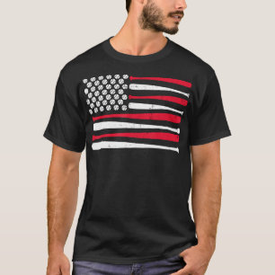 Camiseta Bandera Americana Baseball Usa Vintage Baseball Sp