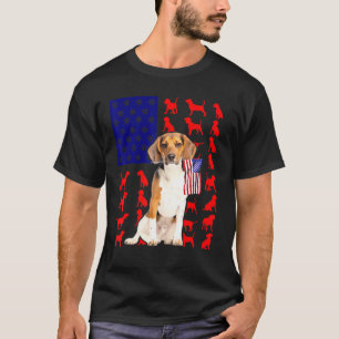 Camiseta Bandera Americana Beagles 4 De Julio Perro Usa Pat
