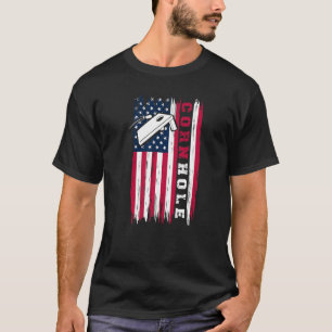 Camiseta Bandera Americana Bean Bag Toss Player Guay Cornho