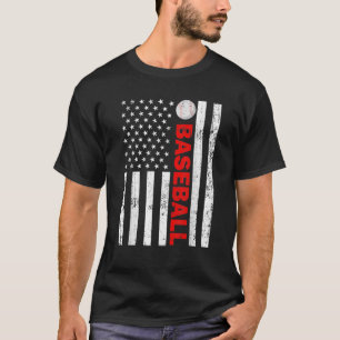 Camiseta Bandera Americana Béisbol 4 De Julio Para El Día D