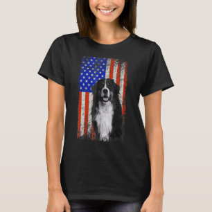 Camiseta Bandera Americana Bernese Mountain Dog Dad Mom Pup