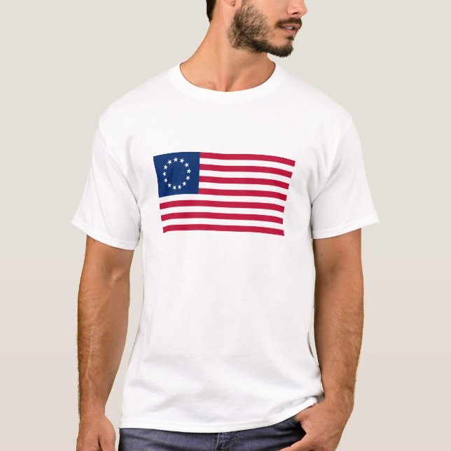 Camiseta Bandera Americana Betsy Ross (Anverso)