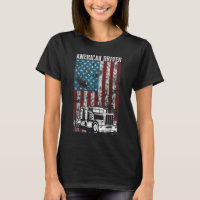 Bandera americana Big Rig Semi-Trailer Truck Drive