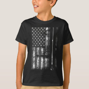 Camiseta Bandera Americana Billiard Stick Cute Table Game F