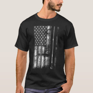 Camiseta Bandera Americana Billiard Stick Table Game USA