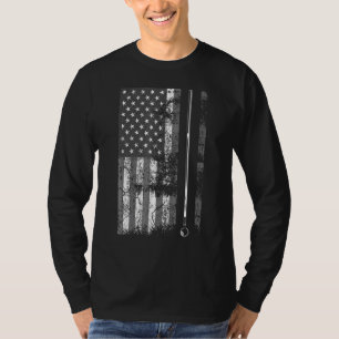 Camiseta Bandera Americana Billiard Stick Table Game USA