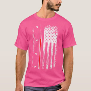 Camiseta Bandera Americana Billiards Pool Player Appartal B