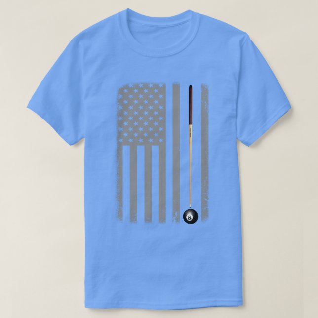 Camiseta Bandera Americana Billilar Ocho Palo De Balas (Diseño del anverso)