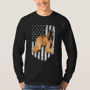 Camiseta Bandera Americana Blanco Negro Afghan Hound 4 De J