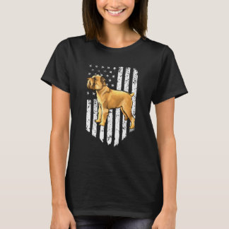 Camiseta Bandera Americana Blanco Negro Bruselas Griffon 4