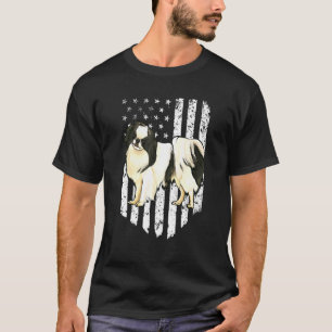 Camiseta Bandera Americana Blanco Negro Chin Japonés 4 De J