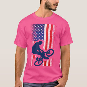 Camiseta Bandera Americana Bmx Guay Bicicleta Motocross