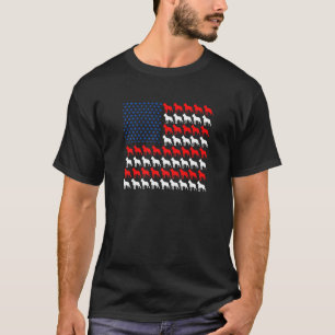 Camiseta Bandera Americana Boston Terrier Patriótico 4 De J