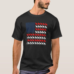 Camiseta Bandera Americana Boston Terrier Patriótico 4 De J