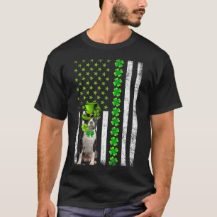 Camiseta Bandera Americana Boston Terrier Perro Día de San