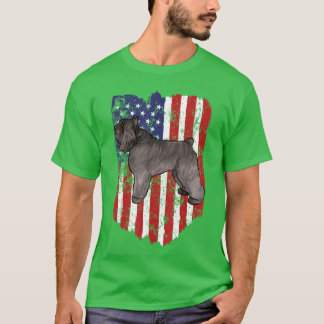 Camiseta Bandera Americana Bouvier des Flandres 4 de Julio