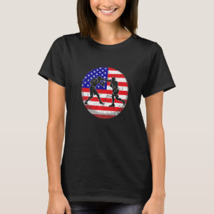 Camiseta Bandera Americana Boxing Julio 4 Hombres Mujeres E