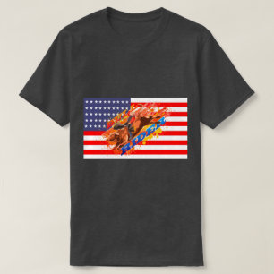 Camiseta Bandera Americana Bull Rider