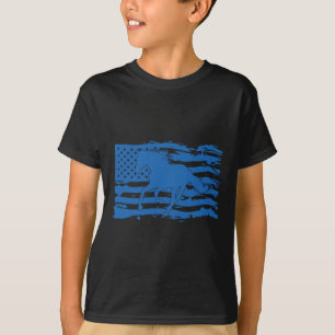 Camiseta Bandera Americana Caballo Lover Patriotic Horsebac