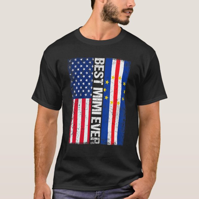 Camiseta Bandera americana Cabo Verde Mejor Familia Mimi Ev (Anverso)