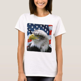 Camiseta Bandera americana calva de Eagle