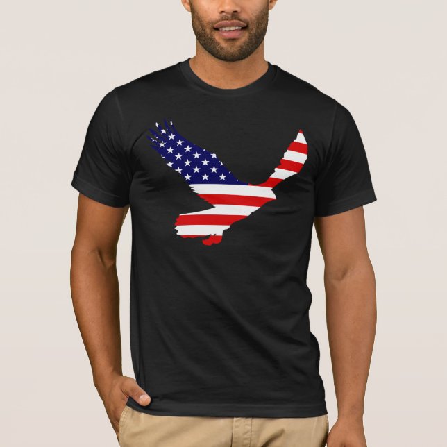 Camiseta Bandera americana calva de Eagle (Anverso)