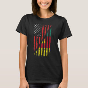 Camiseta Bandera Americana Camerunesa Al Estilo Retro Usa C