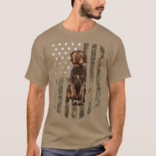 Camiseta Bandera Americana Camo Cableada Poniendo Griffon 4