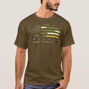 Camiseta Bandera Americana Camuflaje Dirt Bike Motocross