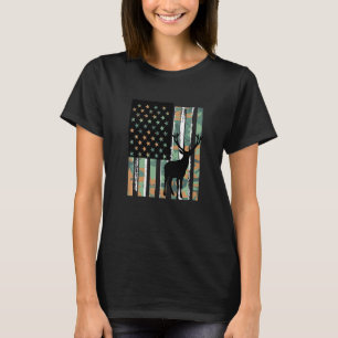 Camiseta Bandera Americana Camuflaje Militar Deer Hunter Ca