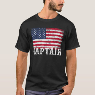 Camiseta Bandera Americana Capitán del 4 de Julio para Prop