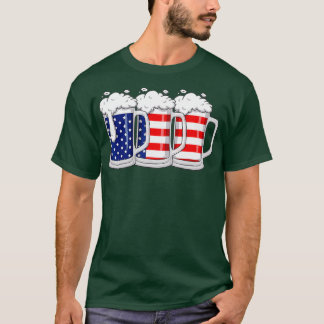 Camiseta Bandera Americana Cerveza 4 De Julio Estados Unido