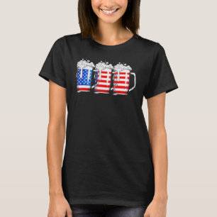 Camiseta Bandera Americana Cerveza 4 De Julio Hombres Mujer