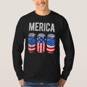 Camiseta Bandera Americana Cerveza 4 De Julio Hombres Mujer