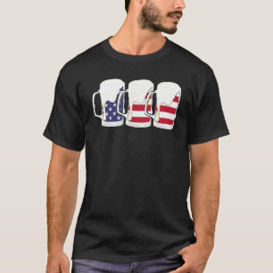 Camiseta Bandera Americana Cerveza 4 De Julio Hombres Mujer