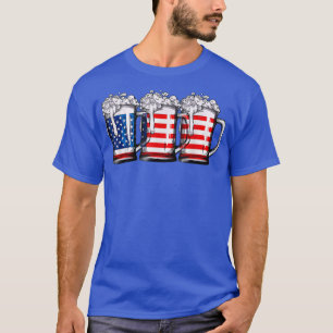 Camiseta Bandera Americana Cerveza 4 de Julio Vintage Meric