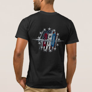 CAMISETA BANDERA AMERICANA CLÁSICA RETRO CROMO AMÉRICA 250