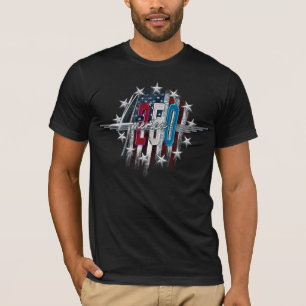 CAMISETA BANDERA AMERICANA CLÁSICA RETRO CROMO AMÉRICA 250