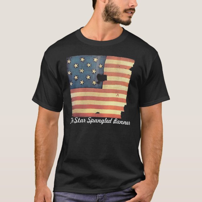 Camiseta Bandera americana con 15 estrellas - la estrella (Anverso)