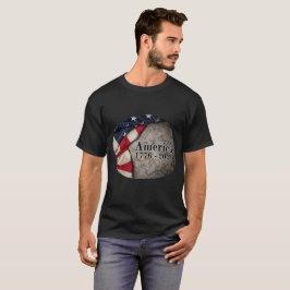 Camiseta Bandera americana con "1776 - 2026" sobre mármol g