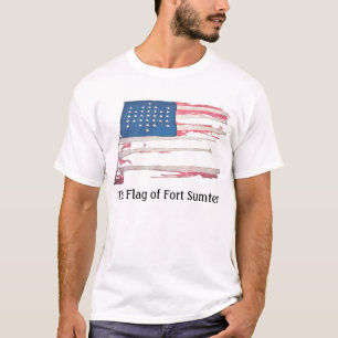Camiseta Bandera americana con 33 estrellas - fuerte Sumter