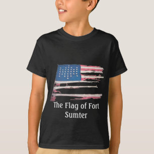 Camiseta Bandera americana con 33 estrellas - fuerte Sumter