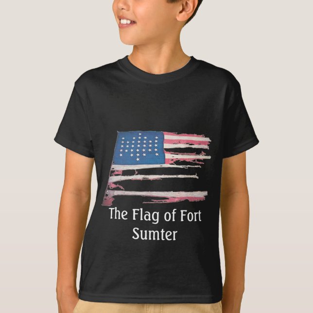 Camiseta Bandera americana con 33 estrellas - fuerte Sumter (Anverso)