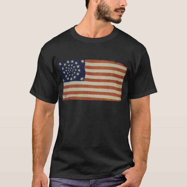 Camiseta Bandera americana con 34 estrellas (Anverso)