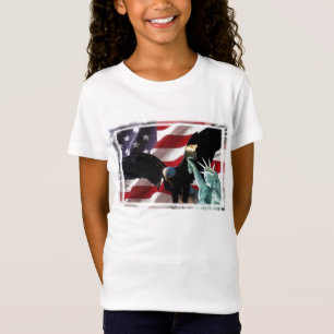 Camiseta Bandera americana con American Eagle y señora