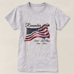 Camiseta Bandera Americana con Cruces - Recordar