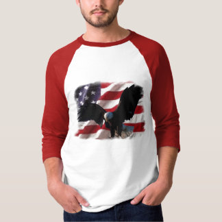 Camiseta Bandera americana con Eagle calvo americano