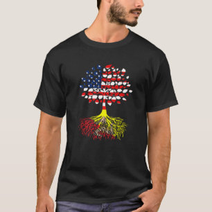 Camiseta Bandera Americana Con Raíces Sicilianas Premium